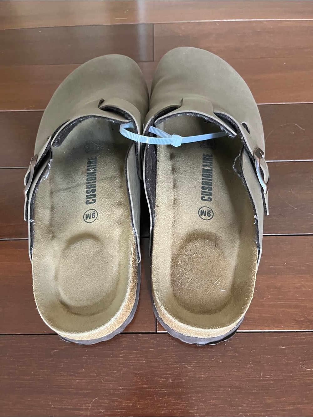 Cushionaire Tan Suede Slip-On Clogs